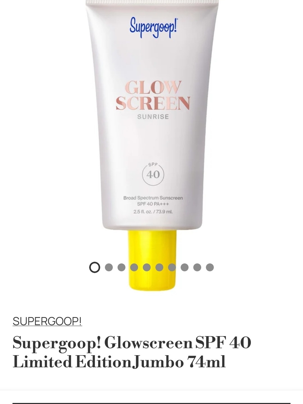 Supergoop! Glowscreen SPF 40 - Jumbo Size